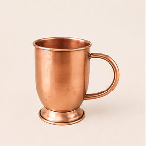 Mug Moscow Mule en cuivre massif, tasse en cuivre artisanale avec poignée pour cocktails et bière, finition pour la maison et les bars - Product Image 6