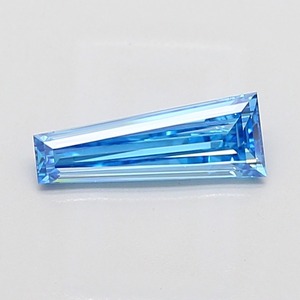 Diamant bleu fantaisie vif de 1,01 ct, taille baguette conique, pureté VS1, certifié, diamant bleu de luxe - Product Image 1