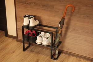 Chic <b>Shoe</b> Rack Dual Tier Modern Organizer <b>Space</b> <b>Saving</b> Design Strong Durable Frame Flexible <b>Storage</b> Minimal Entryway Solution - Product Image 5