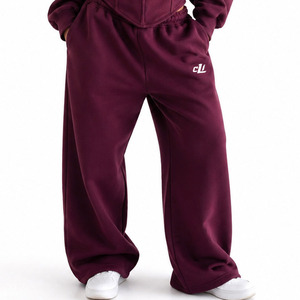 Designer Style <b>Corset</b> <b>Waist</b> Women's Oversized Cropped Hoodies Custom Heavyweight Cotton Wide Leg Joggers Autumn Winter Tracksuit - Product Image 5