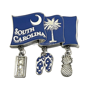 Nuevos imanes de nevera personalizados de EE. UU. Estilo Art Deco NYC <span class=keywords><strong>LA</strong></span> <span class=keywords><strong>Florida</strong></span> Alaska Imanes de nevera Forma de pegatina magnética - Product Image 5