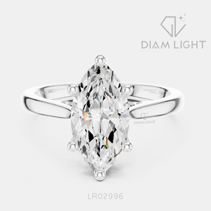 Anillo de Diamante Cultivado en Laboratorio con Corte Marquesa Certificado por IGI de 1.79CT, Oro Blanco de 14K, Color F+, Claridad VS+, Anillo de Compromiso Moderno para Mujer - Product Image 1