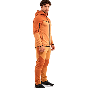 Ensemble de survêtement décontracté avec pantalon de jogging et sweat à capuche, style oversize et coupe empilée, idéal pour le sport - Product Image 5