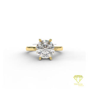 Trisha Jewels Oval Cut Lab Grown Diamond <b>Solitaire</b> Engagement <b>Ring</b> 925 <b>Silver</b> Rhodium Plated Vintage Style IGI Certified <b>Ring</b> - Product Image 2