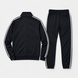 Iconic Unisex Tracksuit Set Solid Color Full Sleeve Zipper Front Sporty Autumn Wear Breathable Regular Fit <b>Jogging</b> <b>Suit</b> - Product Image 2