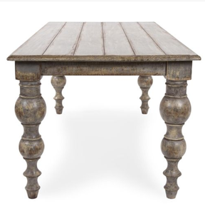 Mesa de Comedor Rectangular de Madera Estilo Rústico con Patas Torneadas para 4 Personas, No Requiere Ensamblaje - Product Image 2