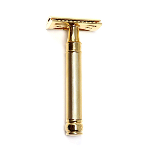 Fabricant en gros de rasoirs de sécurité pour barbiers, rasoirs pour hommes en acier inoxydable poli miroir, rasoirs de sécurité couleur or titane - Product Image 1