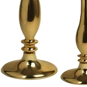 Porte-bougie décoratif classique en aluminium coulé fini or brillant pour la décoration de la maison, fait main et personnalisé - Product Image 4