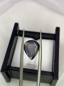 Piedra preciosa de iolita azul, corte ovalado, piedra natural azul violeta, cristal facetado suelto para joyería al por mayor - Product Image 1