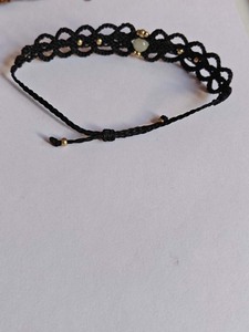 Handmade Black Macrame White Stone <b>Bracelet</b> Adjustable Boho Healing Ethnic Statement Jewelry Wholesale - Product Image 3