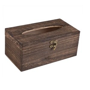 Moderna Caja de Pañuelos de Madera, Diseño Rectangular y Duradero, para Baños y Tocadores, Cubierta Resistente a la Humedad, Soporte para Toallitas Secas - Product Image 5