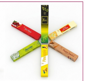 Combo de parfums Zee Premium, bâtonnets d'encens aux parfums variés, bâtonnets en papier aromatiques indiens, utilisables toute l'année - Product Image 2