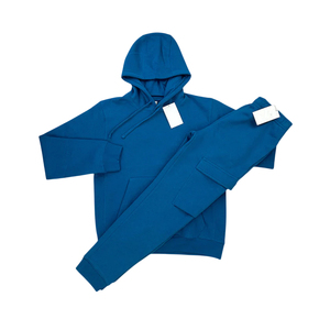 Conjunto Deportivo de Invierno Unisex de Algodón Puro con Sudadera de Media Cremallera, Chándal Moderno de 2 Piezas para Correr y Hacer Ejercicio - Product Image 1