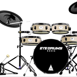 Batterie électronique pleine grandeur pour adultes, 5 fûts et 3 cymbales, enregistrement MIDI USB, coques en bois, peaux de fûts en mesh, batterie acoustique - Product Image 1