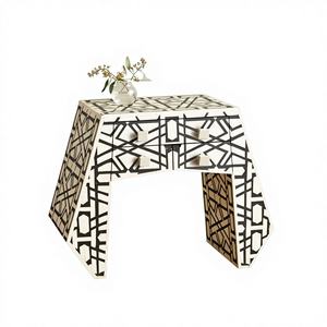 Table basse moderne en incrustation d'os avec cadre en bois pour salon - Garantie de 3 ans Meubles de salon Table basse moderne - Product Image 1