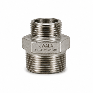 Raccord de process chimique 1x3/4 pouce, filetage 25x20mm, raccord réducteur en acier inoxydable avec corps hexagonal pour applications de tuyauterie industrielle - Product Image 3