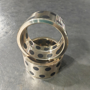 Douille <span class=keywords><strong>en</strong></span> bronze avec <span class=keywords><strong>insert</strong></span> <span class=keywords><strong>en</strong></span> graphite, auto-lubrifiante - Product Image 3