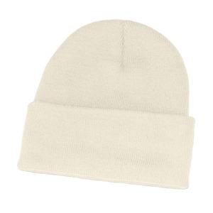Yellow Knitted <b>Beanie</b> <b>Hat</b> Solid Color Unisex Adult Winter Cap Casual Style Daily 100% Acrylic Cuffed Design Embroidery - Product Image 2