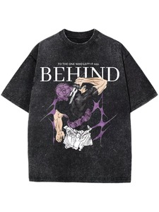 เสื้อยืดแฟชั่นฤดูร้อนผู้หญิงทรงหลวม พิมพ์ลายโลโก้ตามสั่ง ทรงโอเวอร์ไซส์ ผ้าฟอกสี โพลีเอสเตอร์คอตตอน 240 กรัม - Product Image 2