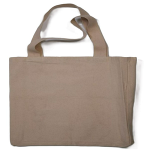 Sac fourre-tout écologique en coton biologique recyclable avec poignée longue, réutilisable pour les courses, personnalisable par sérigraphie - Product Image 5