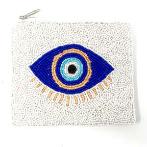 Monedero de cuentas hechas a mano con cremallera, estilo bohemio, protección espiritual, bordado de cuentas, duradero, ecológico, personalizado - Product Image 2