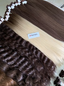 Precio al por mayor Extensiones de cabello a granel Cabello humano Double Drown 100 gramos Colores claros 26 pulgadas - Product Image 3