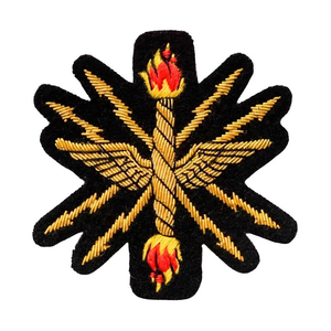 Insignias Bordadas a Mano con Hilo Metálico, Diseño de Corona Real, Personalizadas, Promocionales, en Tela de Lona 3D, Color Sólido, Lavables - Product Image 4