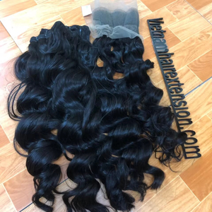 Cheveux 100% humains tissés à la machine - Cheveux doublement étirés - Product Image 1