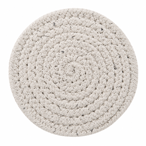 Sous-verres rustiques en coton faits à la main, sous-verres ronds tissés pour table, vente en gros - Product Image 4
