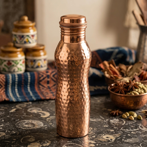 Juego de Botellas y Vasos de Cobre Puro Martillado de Primera Calidad, Libres de BPA, Personalizables, para Bebidas Ayurvédicas Tradicionales, para el Bienestar - Product Image 5