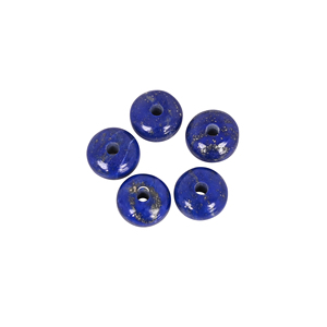 Cuentas sueltas de lapislázuli natural, redondas y lisas, de 14x8x3 mm, para joyería y manualidades. - Product Image 3