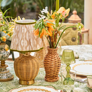 Magnifique mini vase élégant en rotin, vases en rotin avec nœud pour la décoration de table à manger, vase en rotin fait main pour la maison, OEM avec faible MOQ - Product Image 4