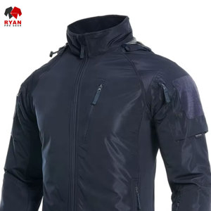 เสื้อแจ็คเก็ตซอฟต์เชลล์ผู้ชายแบบขายส่ง กันลม กันน้ำ ระบายอากาศได้ดี ผ้าถักย้อมสีพื้น พร้อมบริการ ODM สำหรับโลโก้แบบกำหนดเองด้านหน้า - Product Image 6