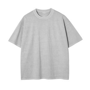 T-shirt homme 95% coton 5%, de haute qualité, Slim, plus long, courbé - Product Image 1