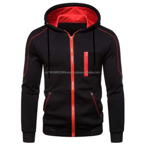เสื้อฮู้ดมีซิปสำหรับผู้ชายเสื้อฮู้ดสวมหัวสีสันสดใส - Product Image 5