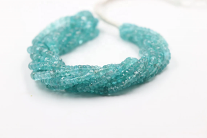 Perles Rondelle à Facettes Apatite Ciel Naturelle 4-5.5mm Perles Apatite Bleue - Product Image 5