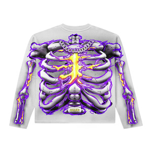 Men's Short Sleeve <b>Skeleton</b> Print <b>T</b>-<b>Shirt</b> 100% Cotton Eco-Friendly for Yellow Flame Design Formal O-Neck Knitted Regular Fit - Product Image 1