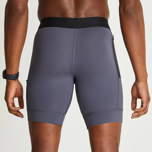 OEM Custom Manufacturers Eco-Friendly 100% Cotton Quick Dry Drawstring Waist Half Tight <b>Compression</b> <b>Shorts</b> with Pockets for <b>Men</b> - Product Image 4