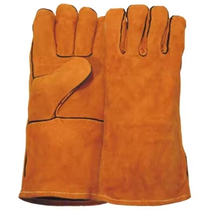 Gants de soudure en cuir de vachette ignifuge de qualité supérieure, résistants, pour travaux lourds, gants de sécurité de qualité supérieure pour les ouvriers du bâtiment - Product Image 1