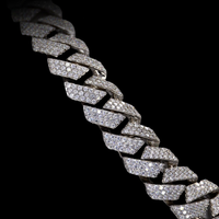 Collier pendentif hip-hop en argent, serti de moissanite et de diamants, coupe brillant ronde, bijou de mode audacieux et luxueux