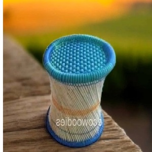 Handmade Eco-Friendly Lightweight Modern <b>Bamboo</b> <b>Stool</b> Woven Top Living Room Furniture Home Ottoman Indoor Outdoor Bone Inlay - Product Image 5