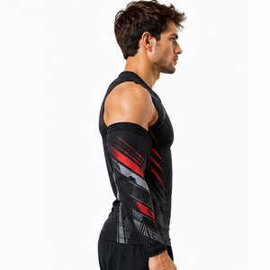 Mangas de compresión deportivas para hombre, personalizadas, atléticas, para correr, ciclismo, fitness, entrenamiento, transpirables, elásticas, de soporte y protección. - Product Image 2