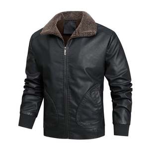 Chaqueta de Cuero Personalizada para Hombre con Cuello Alto, Tela de Lona Impermeable y Resistente al Viento, Logotipo Frontal, para Deportes al Aire Libre en Invierno - Product Image 1