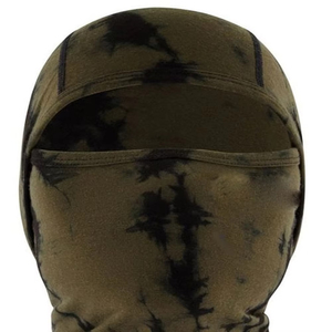Balaclava unisexe noire à capuche, masque facial uni, style sportif, utilisation hivernale, léger, respirant, en polyester. - Product Image 4