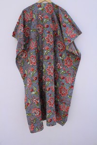 Vestido Kaftán Informal de Verano con Estampado Floral Tropical, sin Mangas, de Algodón, para Mujer, Ropa de Playa, Estilo Asia Pacífico - Product Image 4