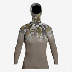 Camiseta de Protección Solar Unisex UPF50+ Antibacteriana 100% Poliéster con Capucha para Natación, Buceo y Surf de Secado Rápido - Product Image 2
