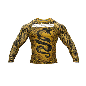 เสื้อรัดกล้ามเนื้อผู้ชาย Saqibandco ลายงูสีม่วง สำหรับ MMA แห้งเร็ว กระชับรูป - Product Image 5