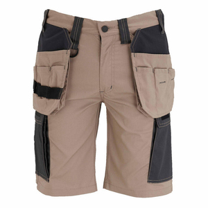 Shorts de travail premium pour hommes avec poches porte-outils, construction Ripstop bicolore, vêtements de travail d'été, vente en gros OEM - Product Image 1
