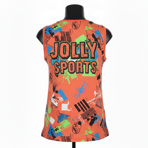 เสื้อยืดกีฬาแขนกุดผู้หญิง ผ้าเจอร์ซีย์เนื้อเนียน พิมพ์ลายกราฟิก โลโก้สั่งทำ เสื้อกล้ามแขนกุด เสื้อผ้าฝ้ายผู้หญิง - Product Image 2