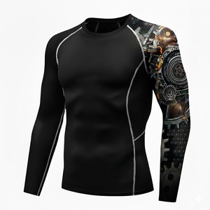 Camiseta de Compresión Sublimada Personalizada - Camiseta de Manga Larga para Entrenamiento de BJJ para Hombre - Product Image 2